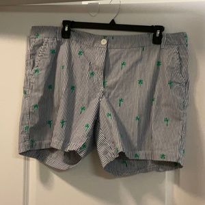 Brand New Crown & Ivy Navy Blue and White with Green Palm Trees 20W